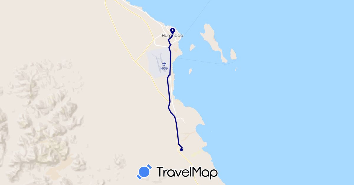 TravelMap itinerary: driving in Egypt (Africa)