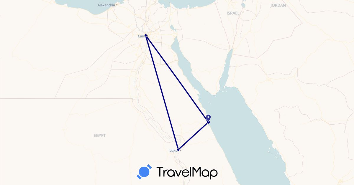 TravelMap itinerary: driving in Egypt (Africa)