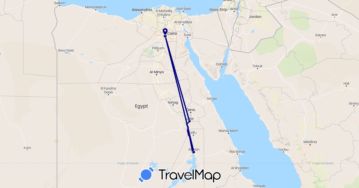 TravelMap itinerary: driving in Egypt (Africa)